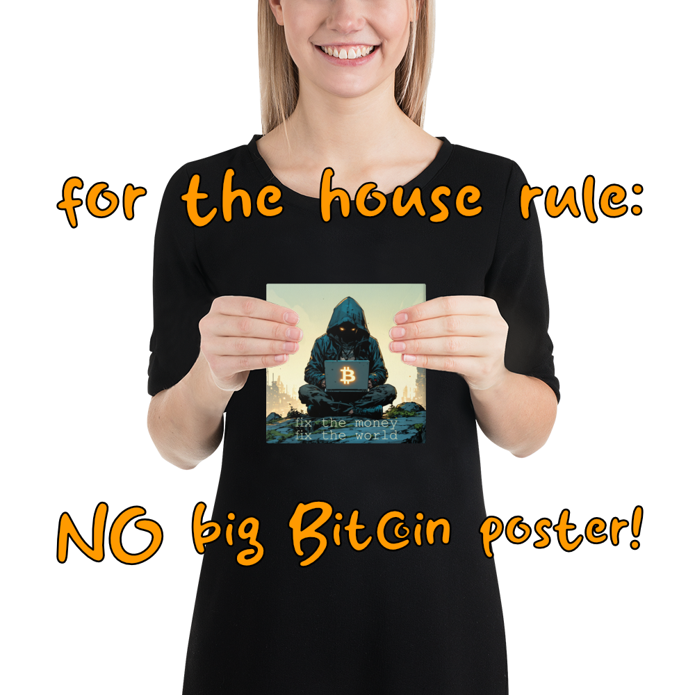 Satoshi -fix the money fix the world - Mini Leinwand