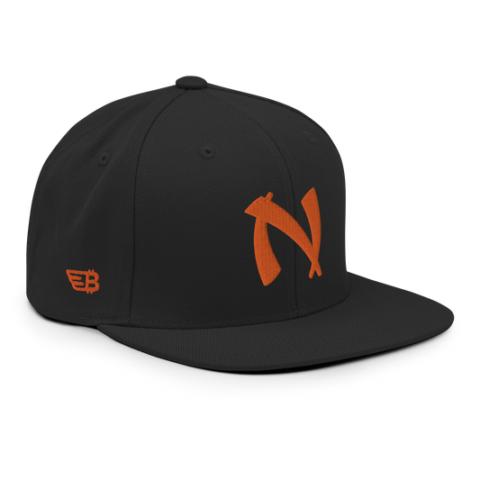 Nakamoto - Orange - Snapback Cap - 3D Puff
