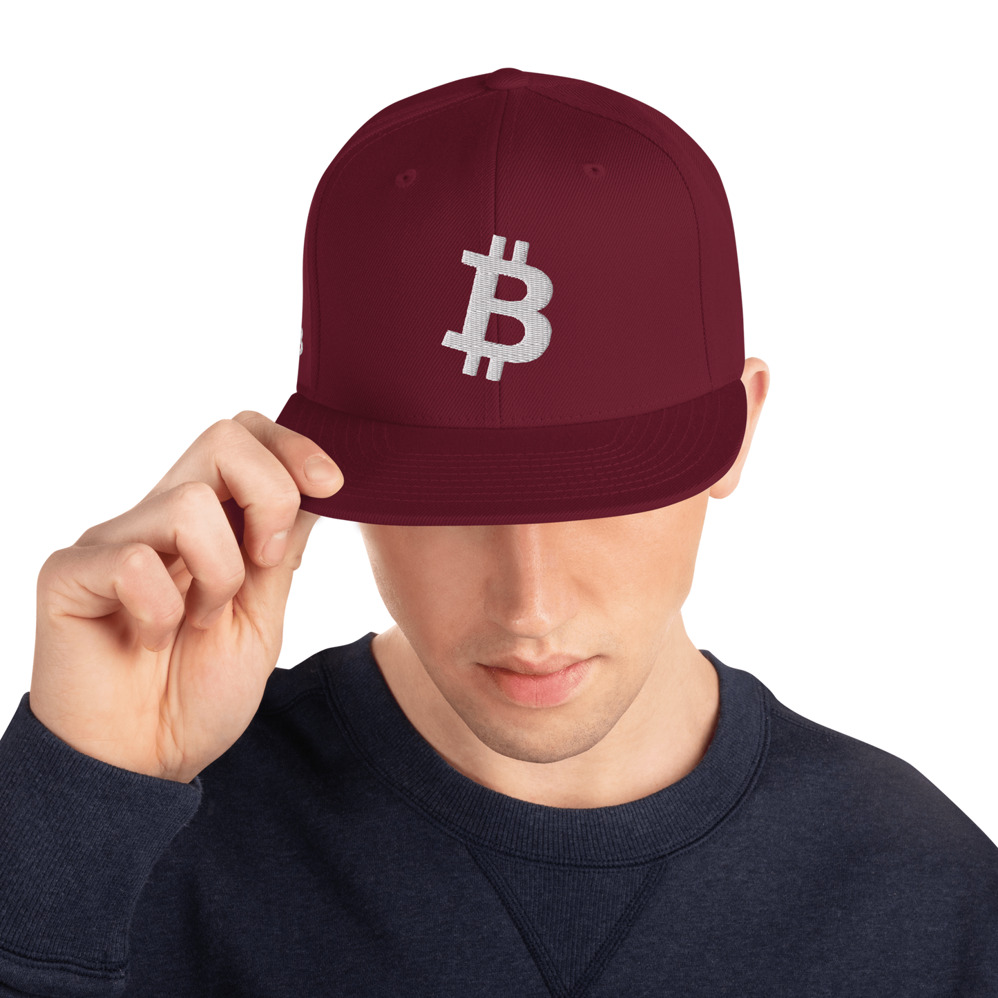 Bitcoin - Weiß - Snapback Hat - 3D Puff
