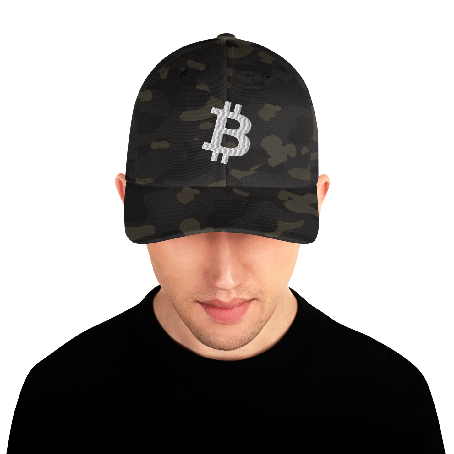 Bitcoin - Weiß - Baseball Cap - 3D Puff