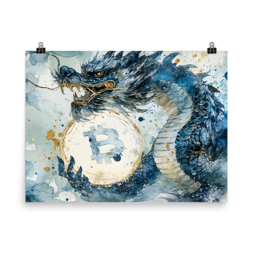 Bitcoin Dragon - Poster matte paper