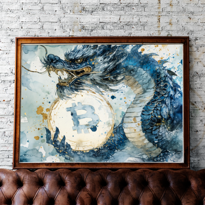 Bitcoin Dragon - Poster matte paper