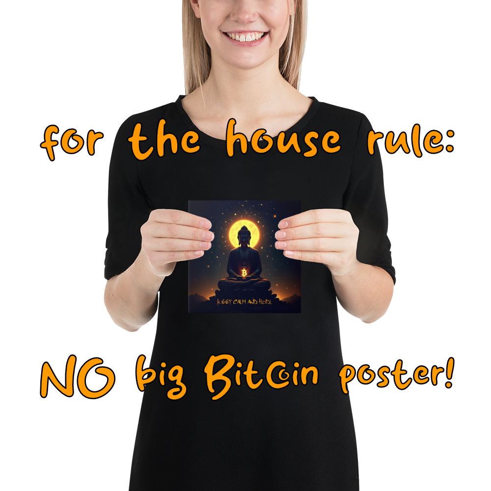 Buddha - keep calm and HODL - Mini Canvas