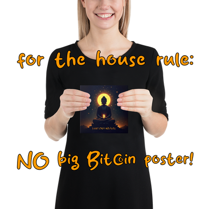 Buddha - keep calm and HODL - Mini Canvas
