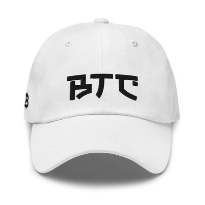 "BTC Japan" White Dad hat 3D Puff