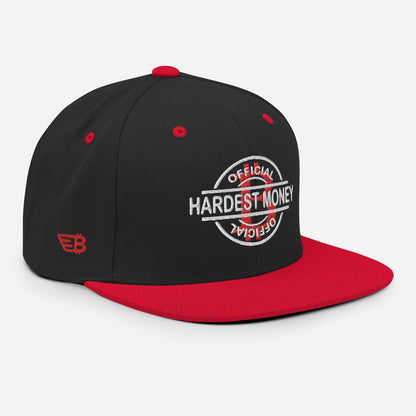 "Official Hardest Money" Schwarz/Rote Snapback Cap 3D Puff