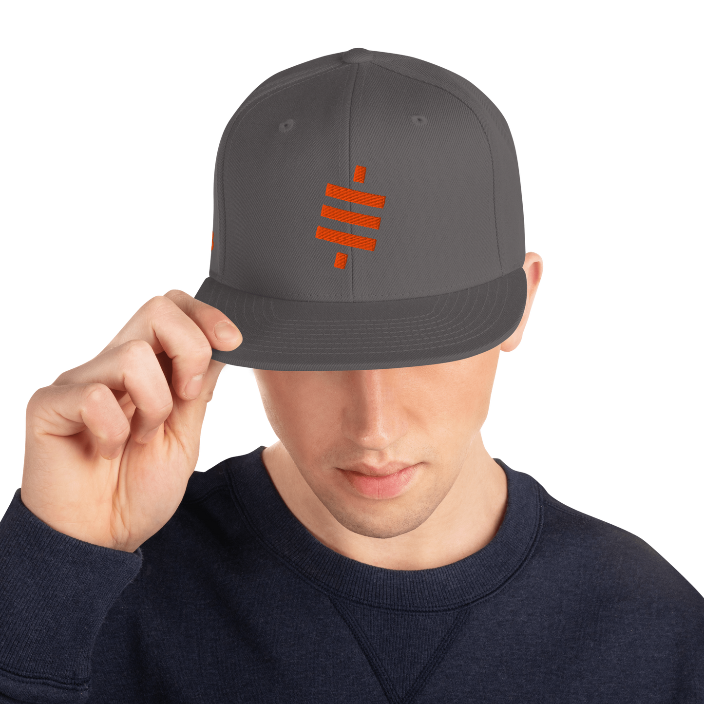 Sats- Orange - Snapback Hat - 3D Puff