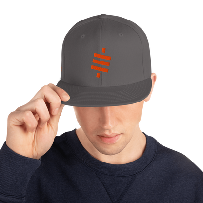 Sats- Orange - Snapback Hat - 3D Puff