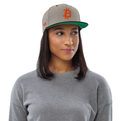 Bitcoin - Orange - Snapback Hat - 3D Puff