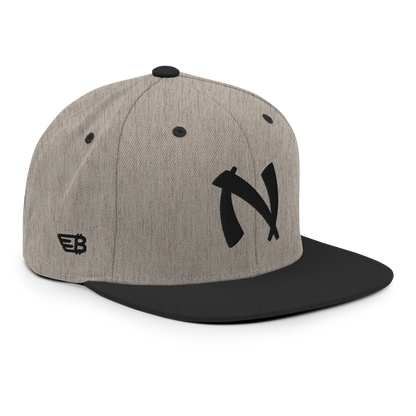 Nakamoto - Black - Snapback Hat - 3D Puff