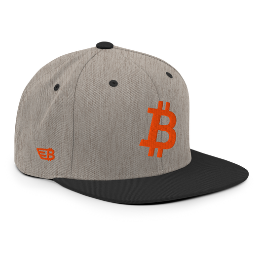Bitcoin - Orange - Snapback Hat - 3D Puff