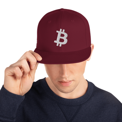 Bitcoin - Weiß - Snapback Hat - 3D Puff