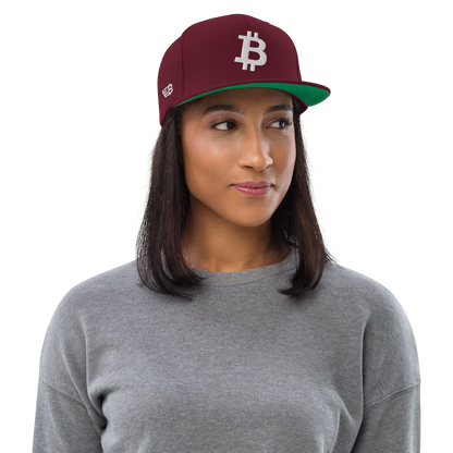 Bitcoin - Weiß - Snapback Hat - 3D Puff