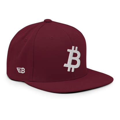 Bitcoin - Weiß - Snapback Hat - 3D Puff