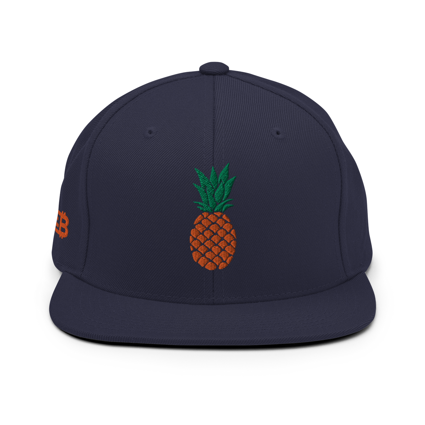 „Ananas“ Marineblaue Snapback Cap