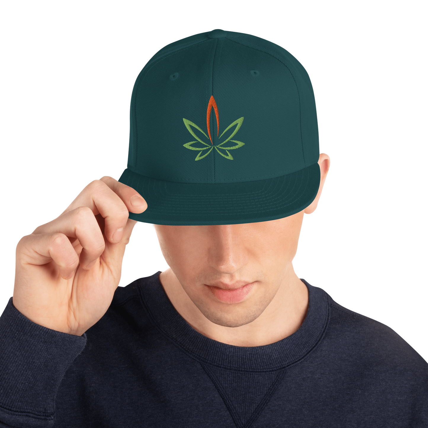 „High“ Dunkelgrüne Snapback Cap