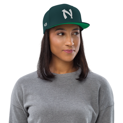 Nakamoto - White - Snapback Cap - 3D Puff