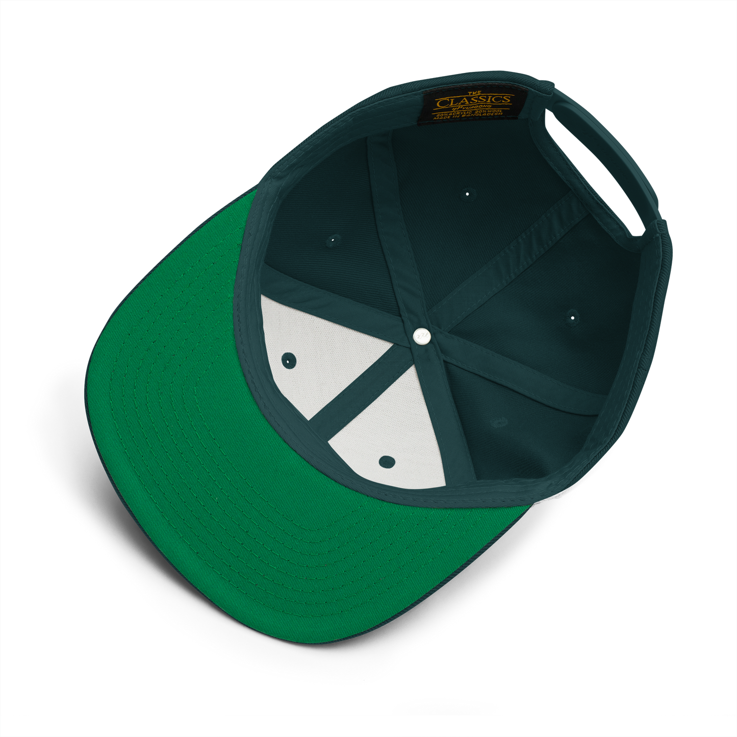 „HalFin“ Dunkelgrüne Snapback Cap 3D Puff