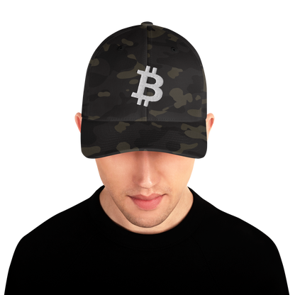 Bitcoin - Weiß - Baseball Cap - 3D Puff
