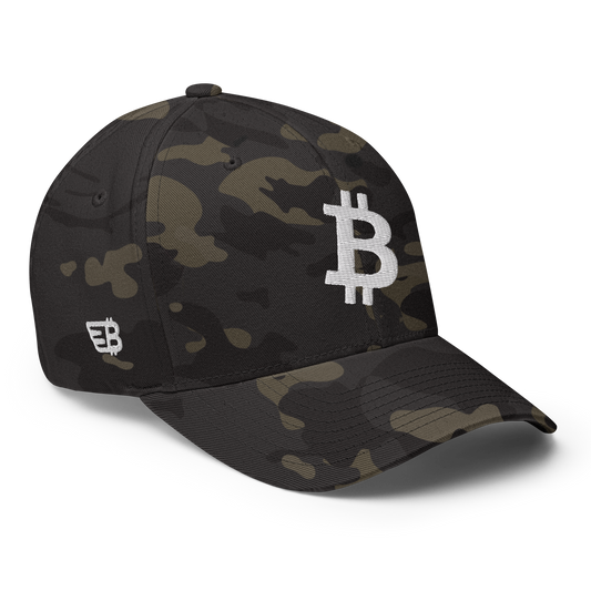 Bitcoin - Weiß - Baseball Cap - 3D Puff
