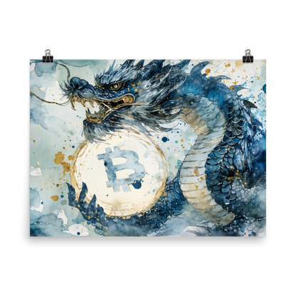 Bitcoin Dragon - Poster matte paper