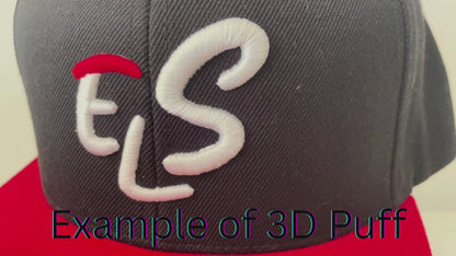 EL Salvador - Black/Red - Snapback Hat - 3D Puff