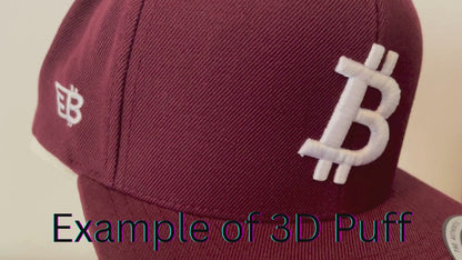 Bitcoin - Orange - Snapback Hat - 3D Puff