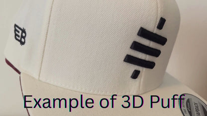 Sats - Weiß - Baseball Cap - 3D Puff
