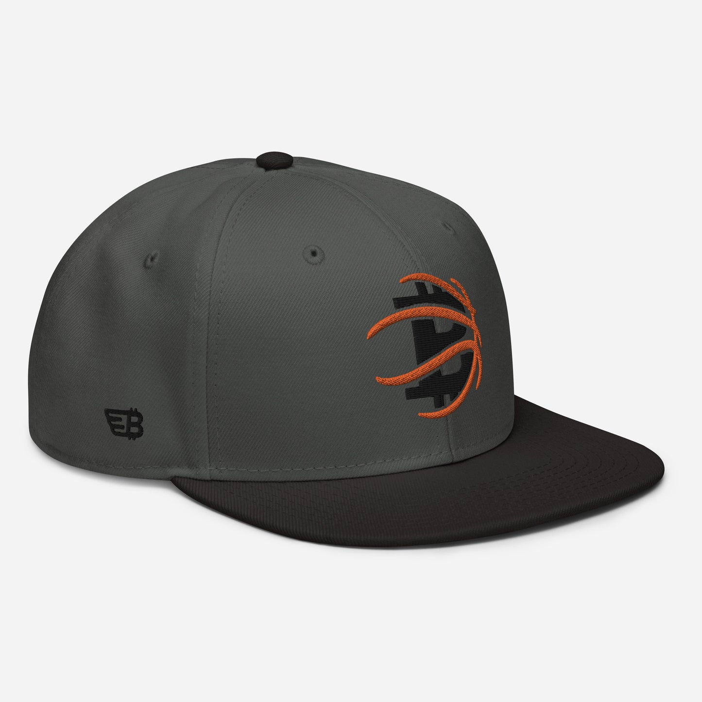 "₿asketball" Charcoal gray/Black Snapback Hat