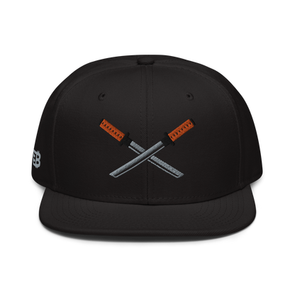 "Samurai" Black Snapback Hat