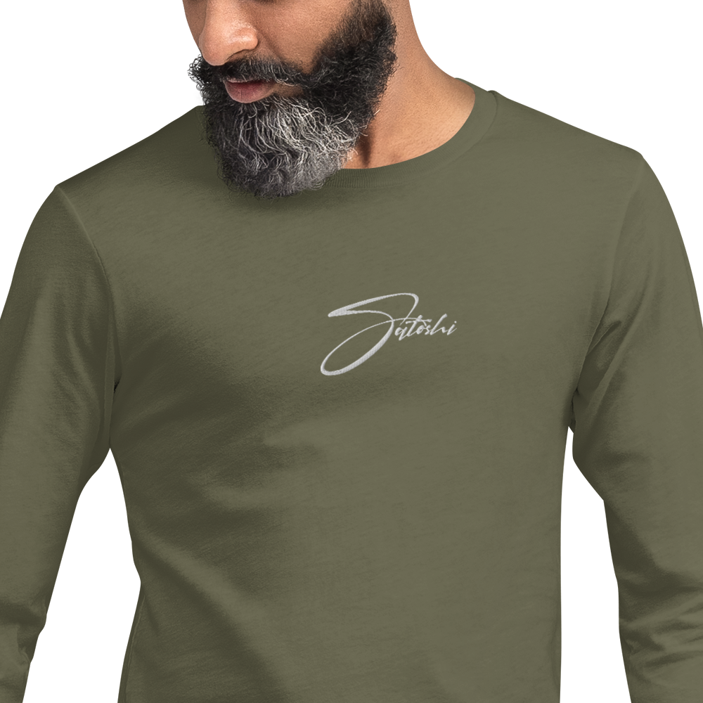 Satoshi - Gestickt - Unisex Langarmshirts