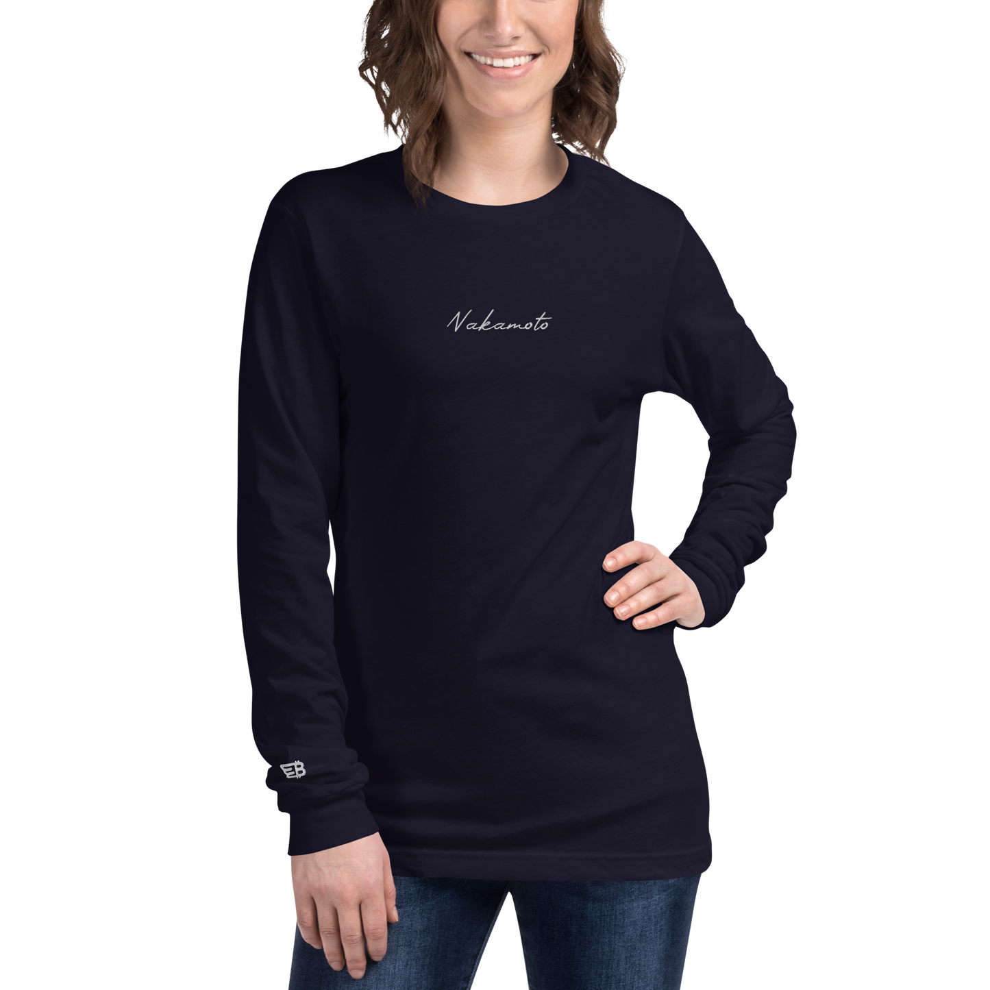 Nakamoto - Gestickt - Unisex Langarmshirts
