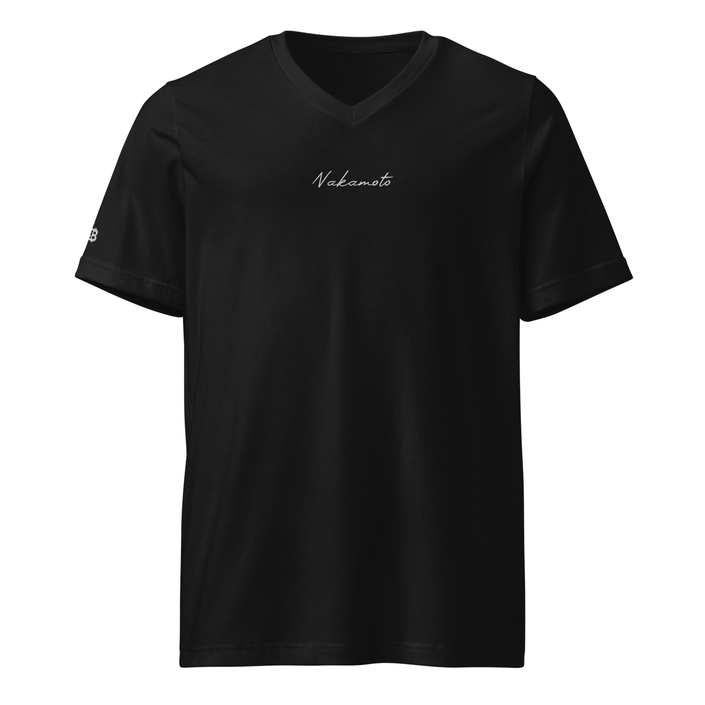 Nakamoto - Gestickt - Unisex V-Ausschnitt T-Shirt
