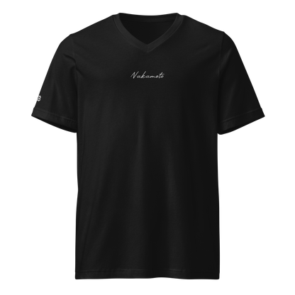 Nakamoto - Gestickt - Unisex V-Ausschnitt T-Shirt